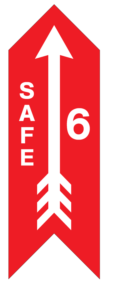 CUSTOM #Safe6 Large Arrow Decal
